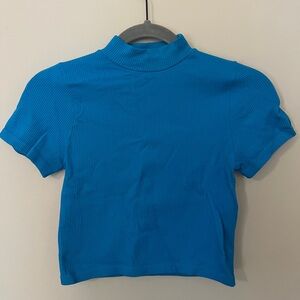 Urban Outfitters Vibrant Blue Ribbed Tee